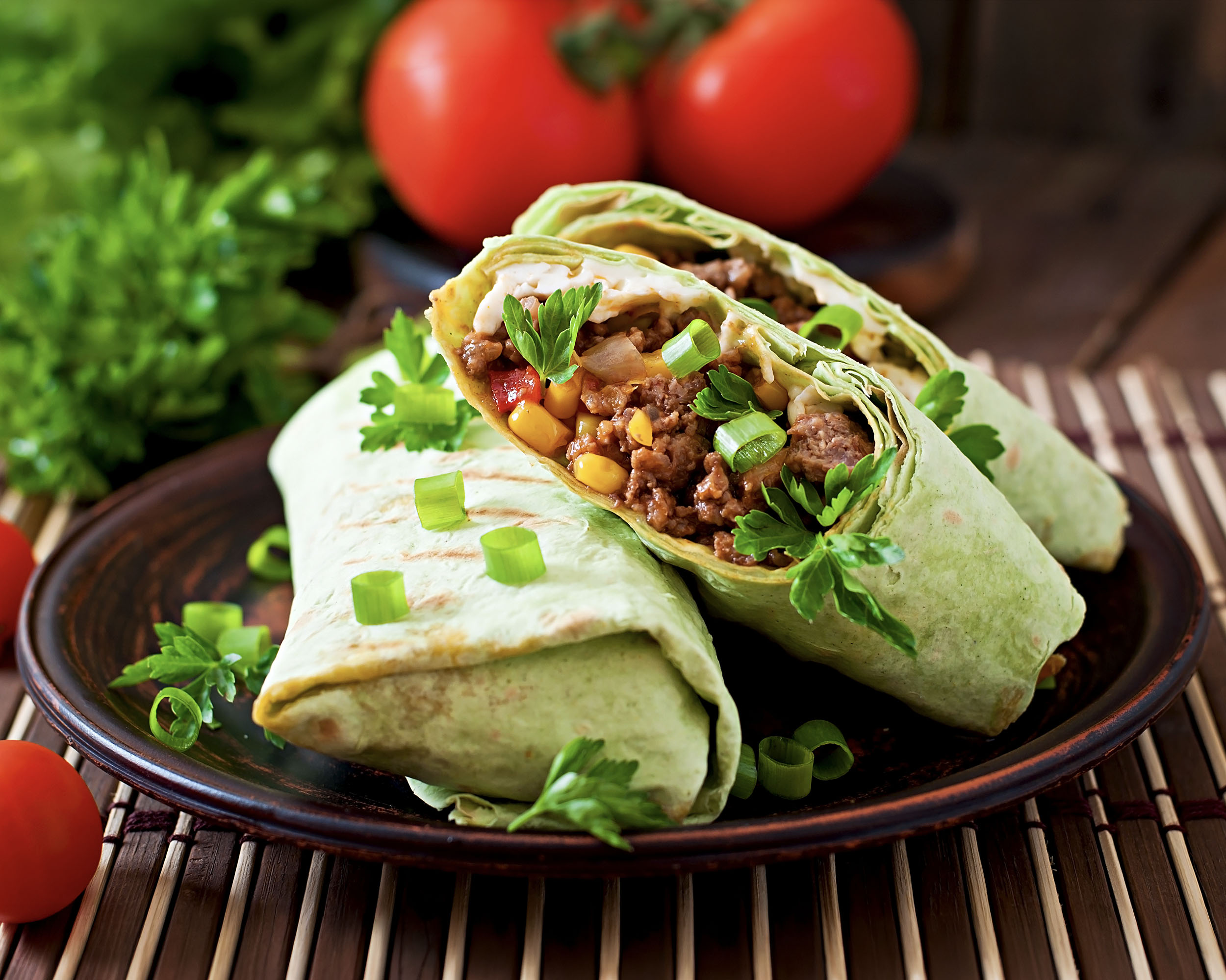 Mexican Rice and Kidney Bean Burrito