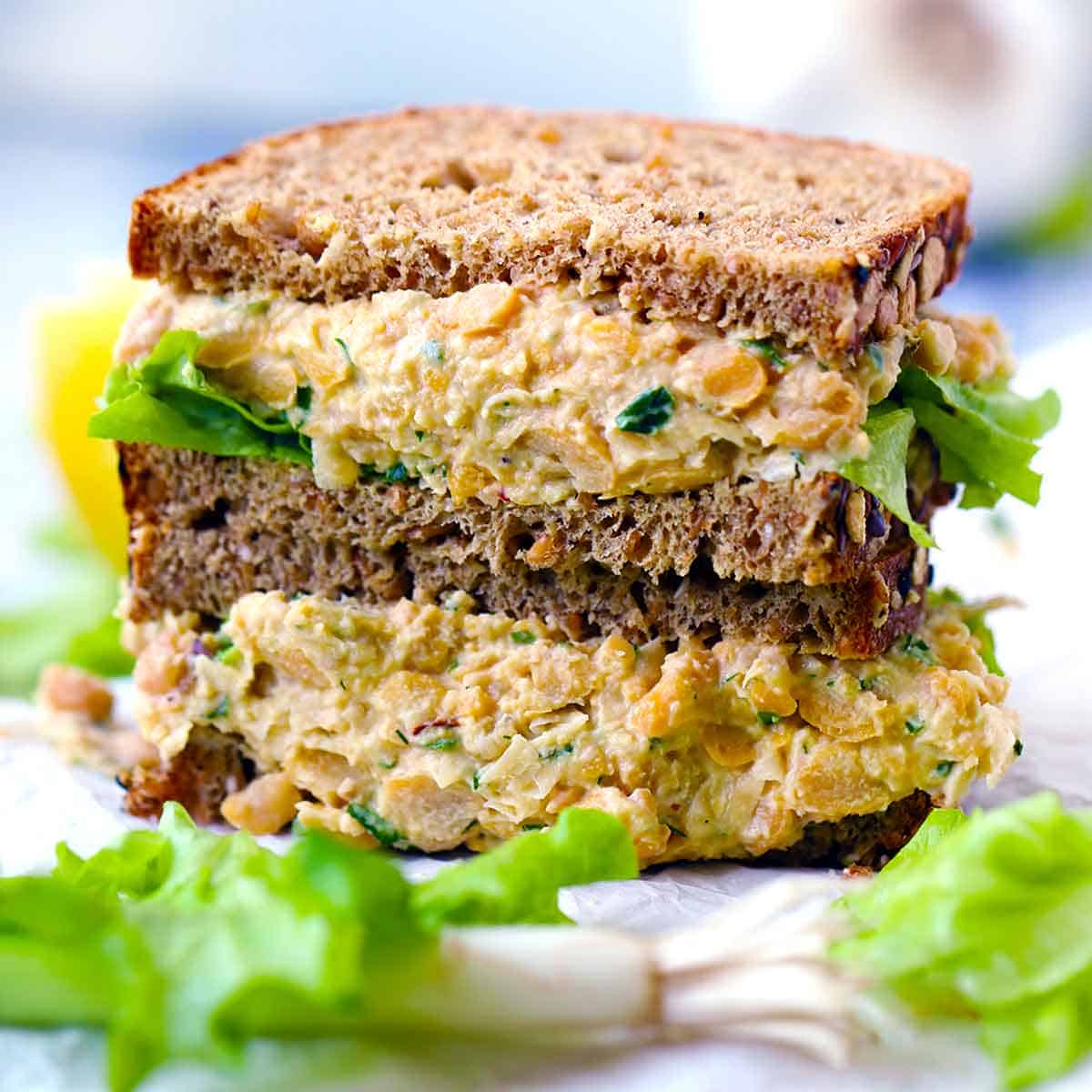 Minty Chickpea Sandwich