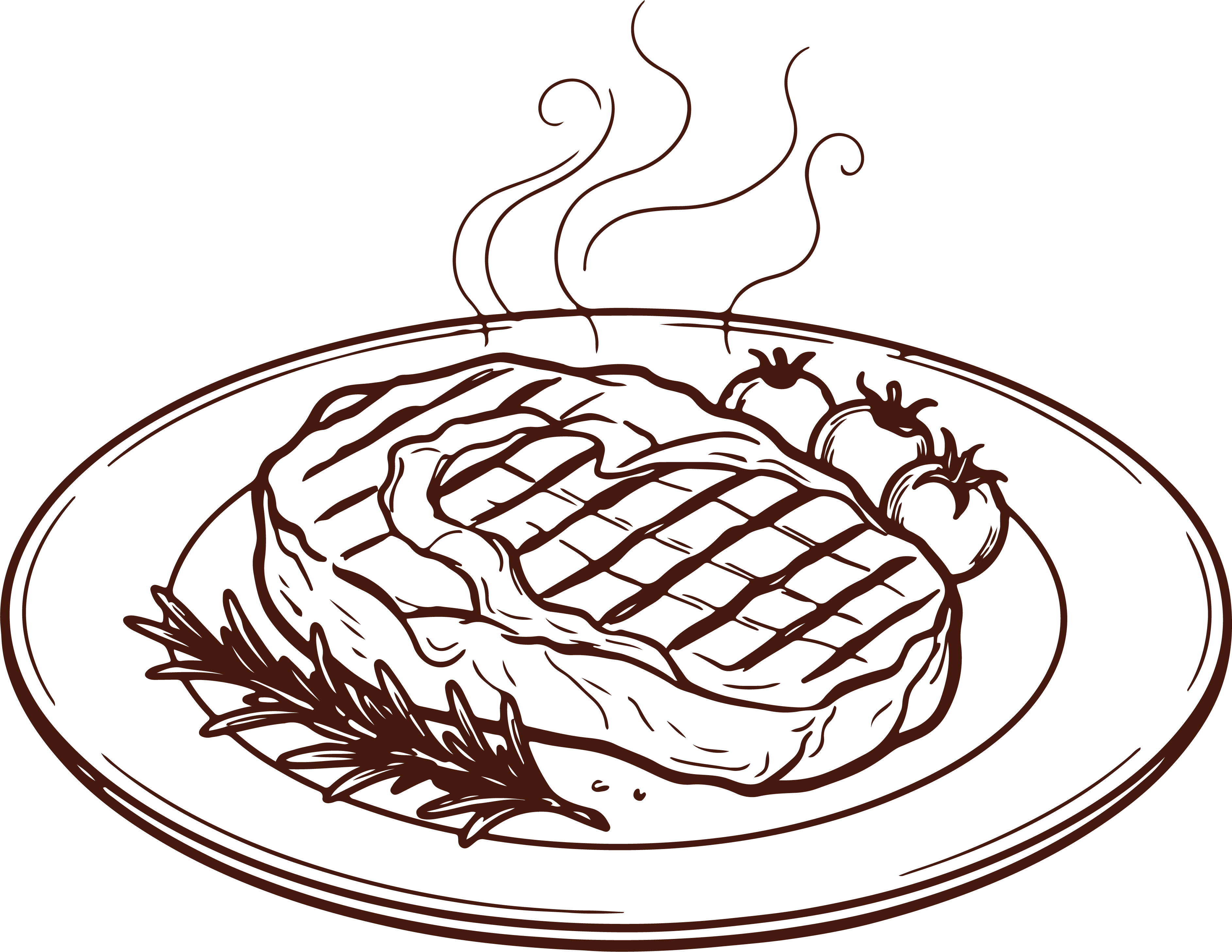 Steak plate illustration